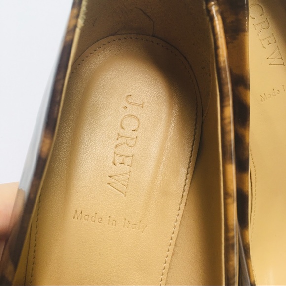 J. Crew patent leather leopard peep-toe heels - Picture 6 of 9
